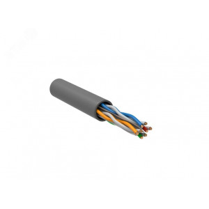 Витая пара U/UTP кат.6 4 пары 23 AWG solid 305м LSZH серый LC1-C604-121