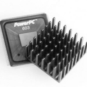 658-60ABT1E, Радиаторы Omnidirectional Pin Fin Heat Sink for 27mm BGA and PowerPC, Aluminum, Black Anodized, Chomerics T405R