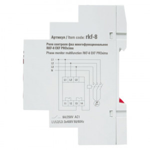 Реле контроля фаз РКФ-8 многофукц. rkf-8