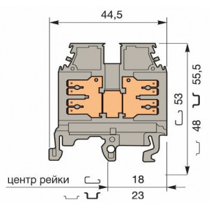 Клемма M2,5/6.2G.2G винт 2,5мм.кв. 1SNA195191R0400