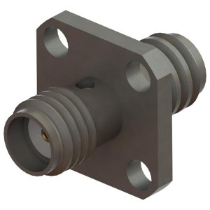 M55339/28-30002, РЧ соединители стандарта Mil SMA F to F FlangeMnt Adapter, 4 Hole