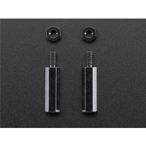 2337, Принадлежности Adafruit  Brass M2.5 Standoffs 16mm tall - Black Plated - Pack of 2