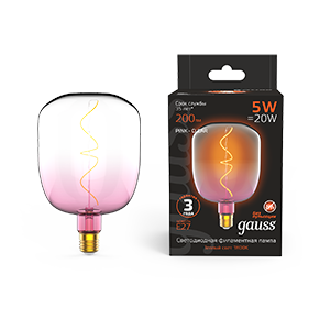 Лампа LED Filament Flexible V140-DC Pink-Clear E27 5W 200lm 1800K 140*200mm 1/6 1010802105