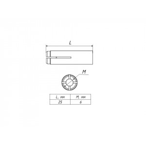 Анкер стальной забивной М6 aszm6