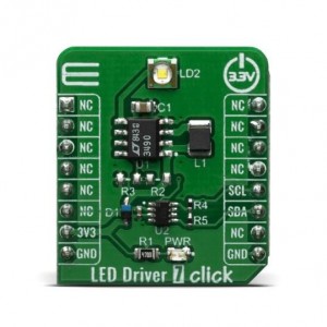 MIKROE-3917, Средства разработки схем светодиодного освещения  LED Driver 7 Click