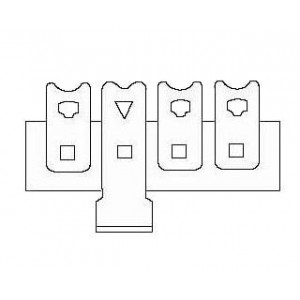 158-1004, Клеммные колодки с изолирующими перегородками TERMINAL STRIP 4 LUG