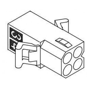 46999-0653, Проводные клеммы и зажимы 093 Pwr Conn Rcpt PnlMnt Pre-Bent 4Ckt