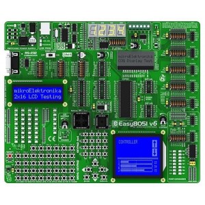 MIKROE-455, Макетные платы и комплекты - 8051 EASY8051 V6 LCD 2X16 DEVELOPMENT SYSTEM