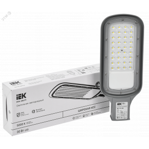 Светильник LED ДКУ 1012-30Ш 5000К IP65 серый LDKU1-1012-030-5000-K03