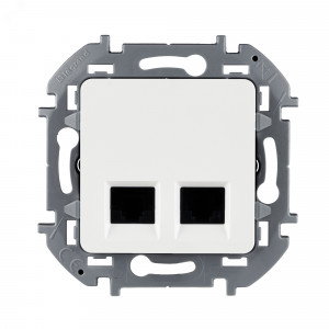 Розетка компьютерная 2-м Inspiria RJ45 кат.5E UTP бел. Leg 673835