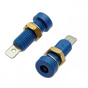 Z032 4MM SOCKET BLUE, Клемма приборная Z032 4 мм, разъем синий, диаметр 4 мм
